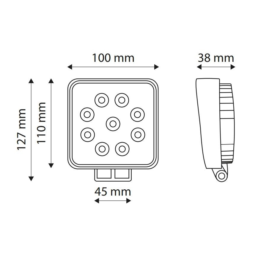 Светодиодный автомобильный прожектор EPISTAR LED/27W/10-30V IP67 6000K