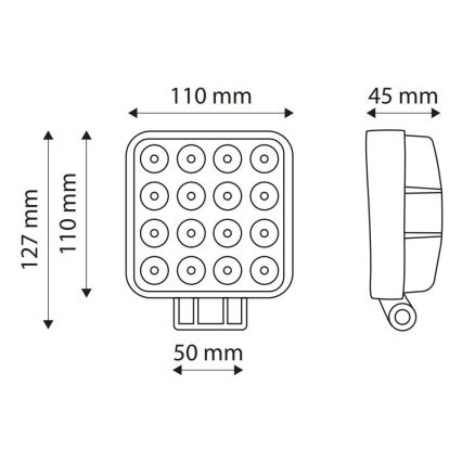 Светодиодный автомобильный прожектор EPISTAR LED/48W/10-30V IP67 6000K