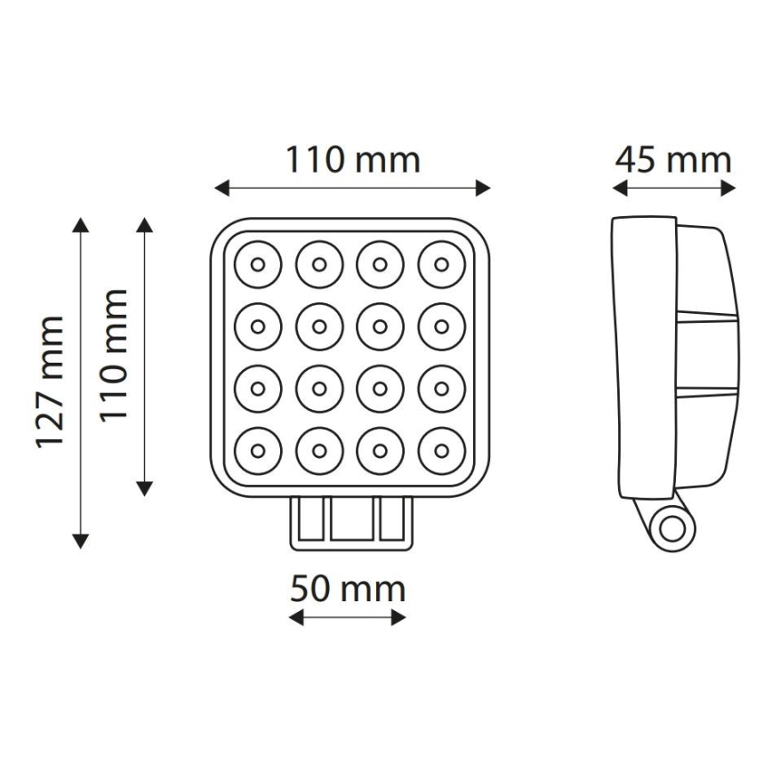 Светодиодный автомобильный прожектор EPISTAR LED/48W/10-30V IP67 6000K