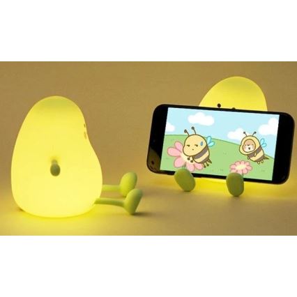 Светодиодный аккумуляторный детский ночник с регулированием яркости LED/1W/5V 3000K 800 mAh манго
