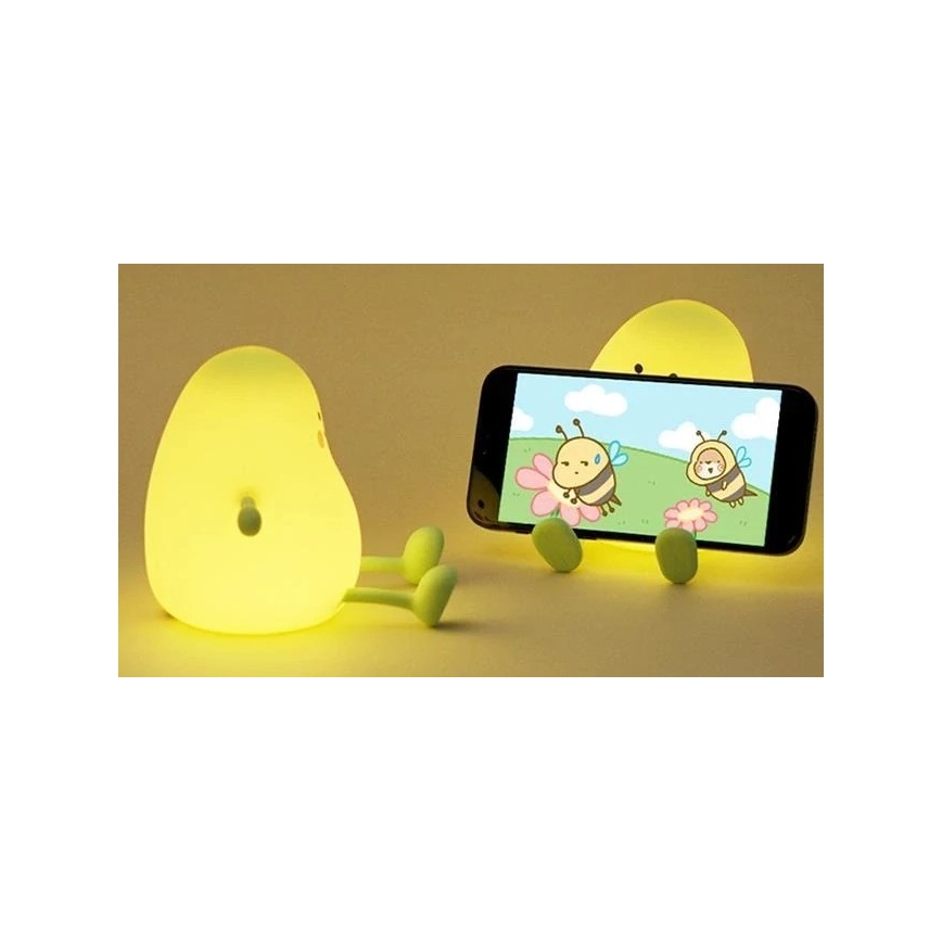 Светодиодный аккумуляторный детский ночник с регулированием яркости LED/1W/5V 3000K 800 mAh манго