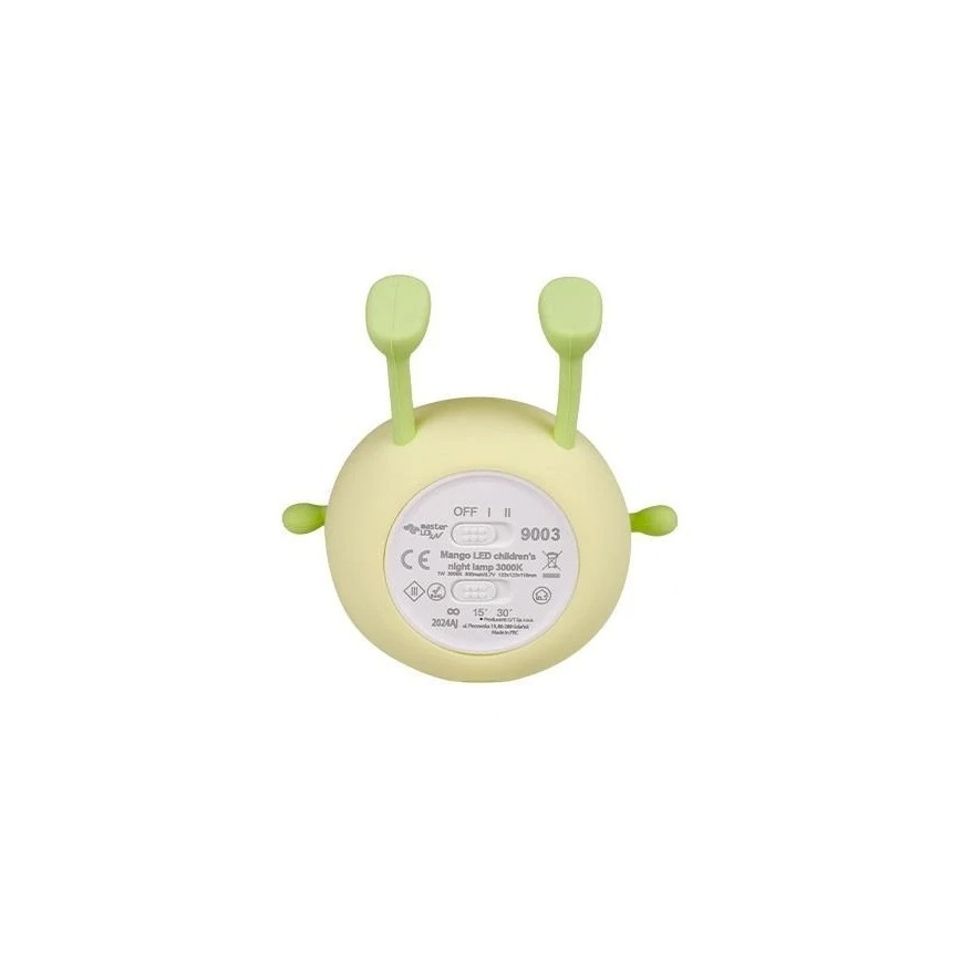Светодиодный аккумуляторный детский ночник с регулированием яркости LED/1W/5V 3000K 800 mAh манго