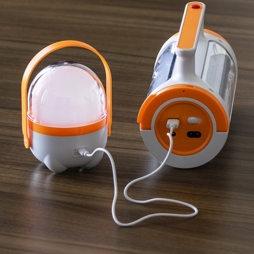 Светодиодный регулируемый по яркости аккумуляторный фонарь 2 в 1 с функцией powerbank LED/5W/230V 3500 мАч