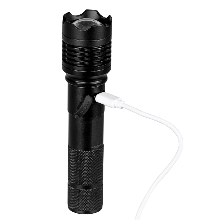 Светодиодный аккумуляторный фонарь LED/10W/5V IPX4 800 блестящий 1200 mAh