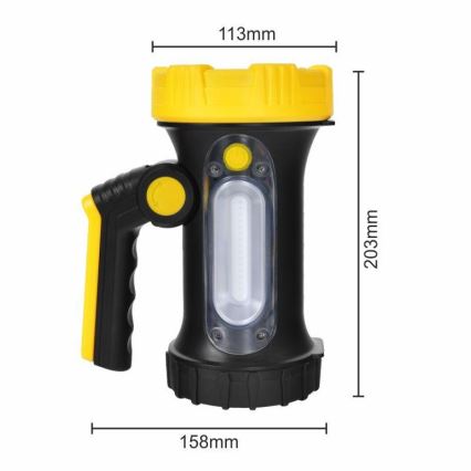 Светодиодный аккумуляторный фонарь LED/5W/4000mAh + LED/3W
