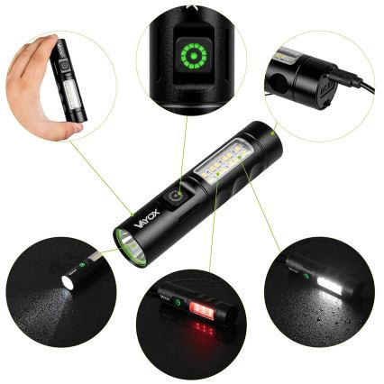 Светодиодный регулируемый по яркости аккумуляторный фонарь с красным светом LED/5W/5V IPX4 250 лм 2000 мАч