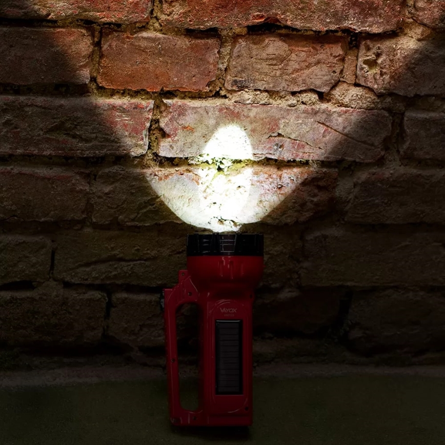 Светодиодный аккумуляторный фонарь на солнечной батарее LED/7W/230V 400 блестящий 3200 mAh