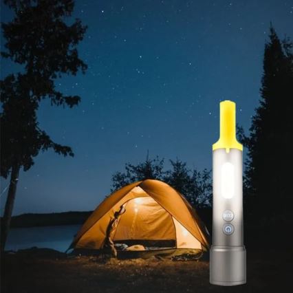 Светодиодный аккумуляторный фонарь с регулированием яркости LED/10W/5V IPX4 1200 mAh 650 лм