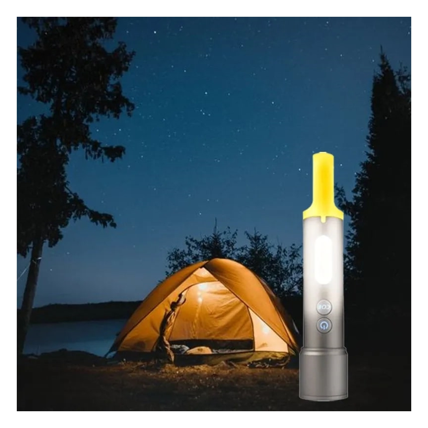 Светодиодный аккумуляторный фонарь с регулированием яркости LED/10W/5V IPX4 1200 mAh 650 лм