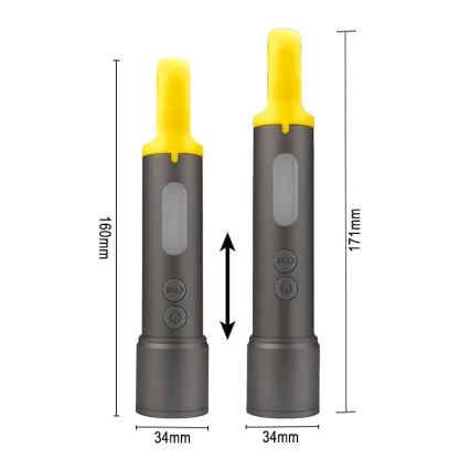 Светодиодный аккумуляторный фонарь с регулированием яркости LED/10W/5V IPX4 1200 mAh 650 лм