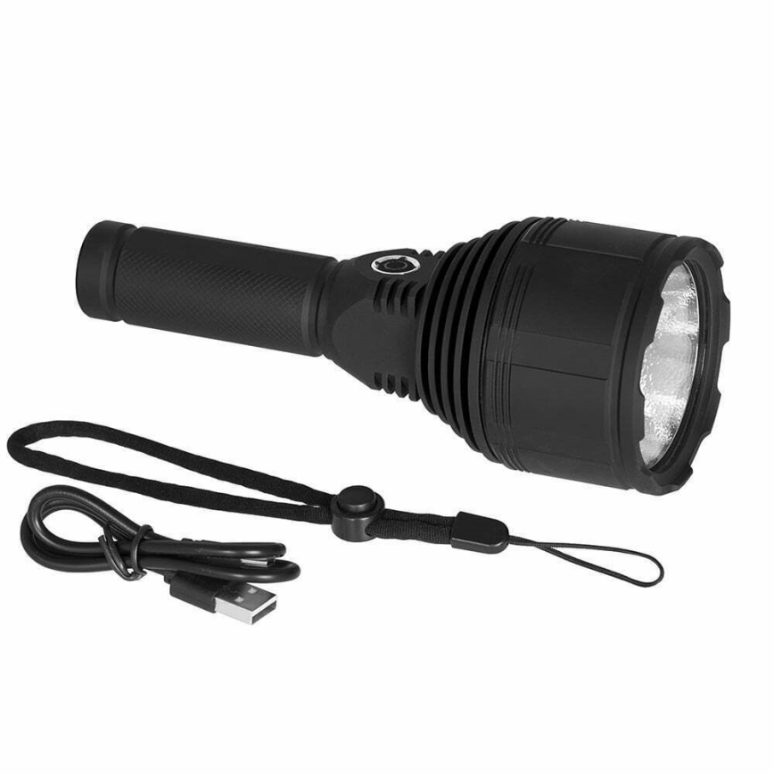 Светодиодный аккумуляторный фонарь с регулированием яркости LED/30W/5V IPX7 3000 блестящий 4200 mAh