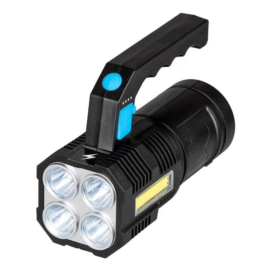 Светодиодный аккумуляторный фонарь с регулированием яркости LED/5V IPX4 250 блестящий 1200 mAh