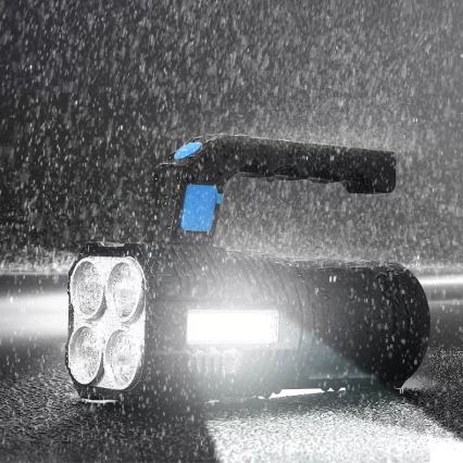 Светодиодный аккумуляторный фонарь с регулированием яркости LED/5V IPX4 250 блестящий 1200 mAh