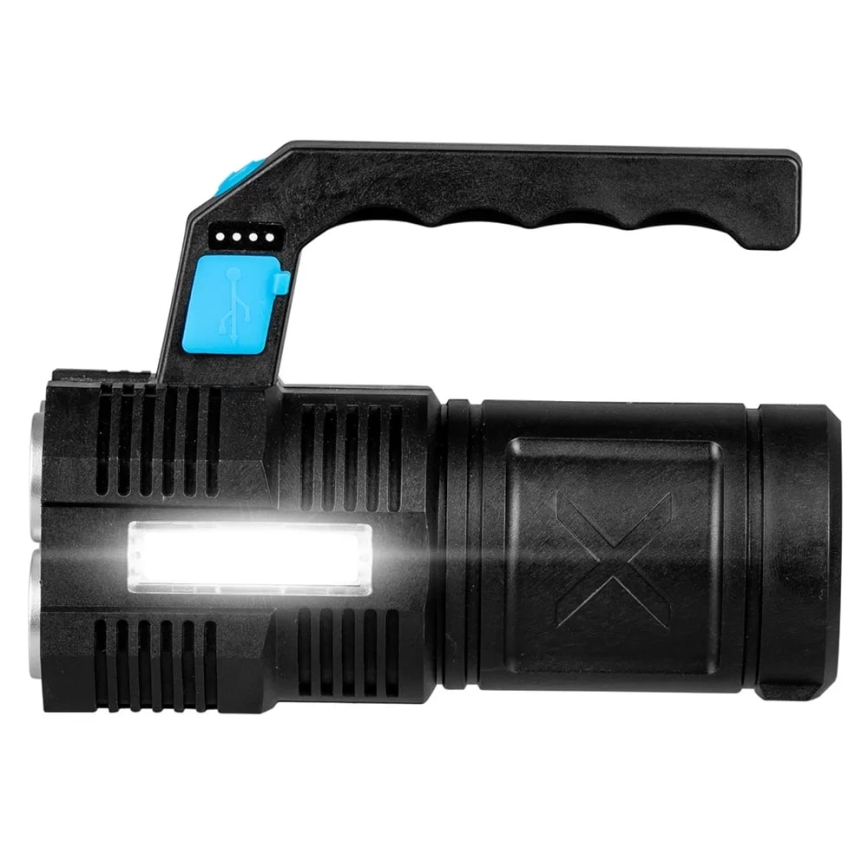 Светодиодный аккумуляторный фонарь с регулированием яркости LED/5V IPX4 250 блестящий 1200 mAh