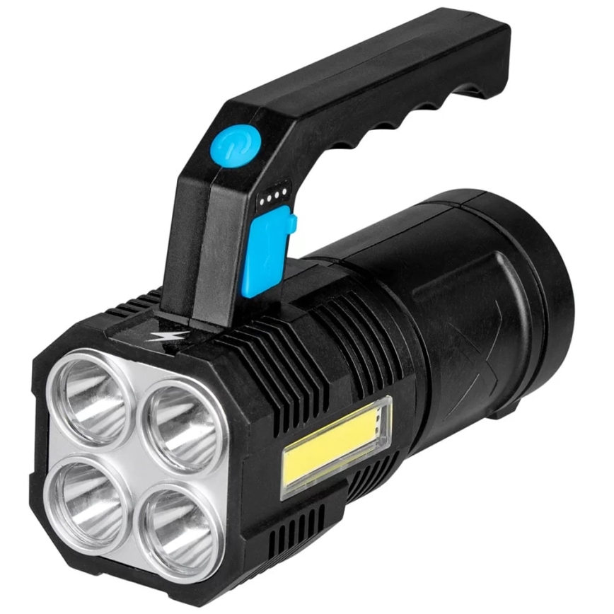 Светодиодный аккумуляторный фонарь с регулированием яркости LED/5V IPX4 250 блестящий 1200 mAh