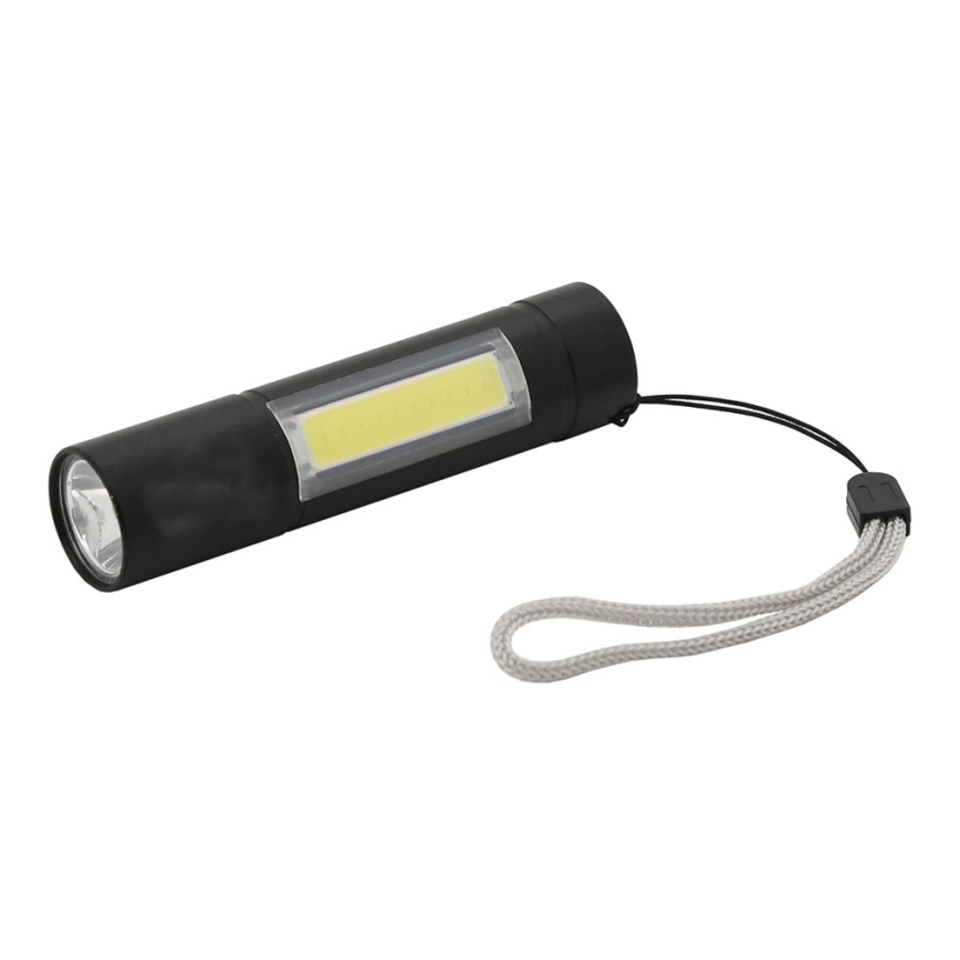 Светодиодный аккумуляторный фонарик LED/400mAh черный