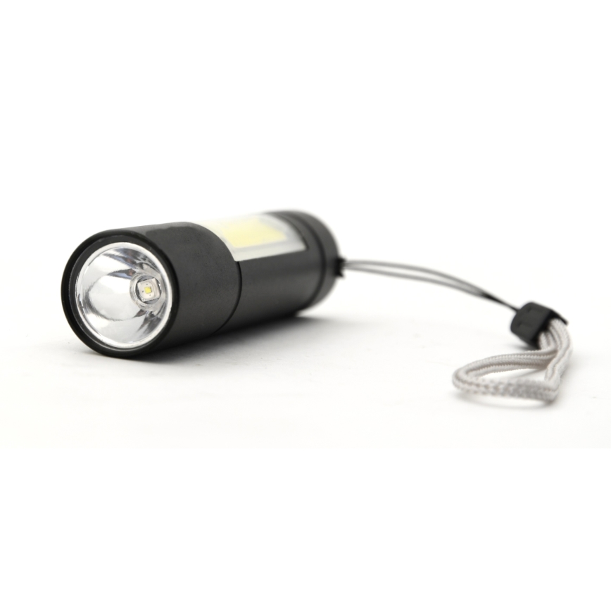 Светодиодный аккумуляторный фонарик LED/400mAh черный