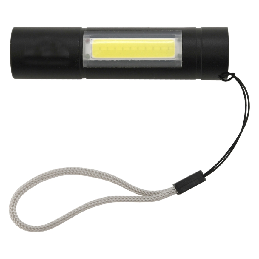Светодиодный аккумуляторный фонарик LED/400mAh черный