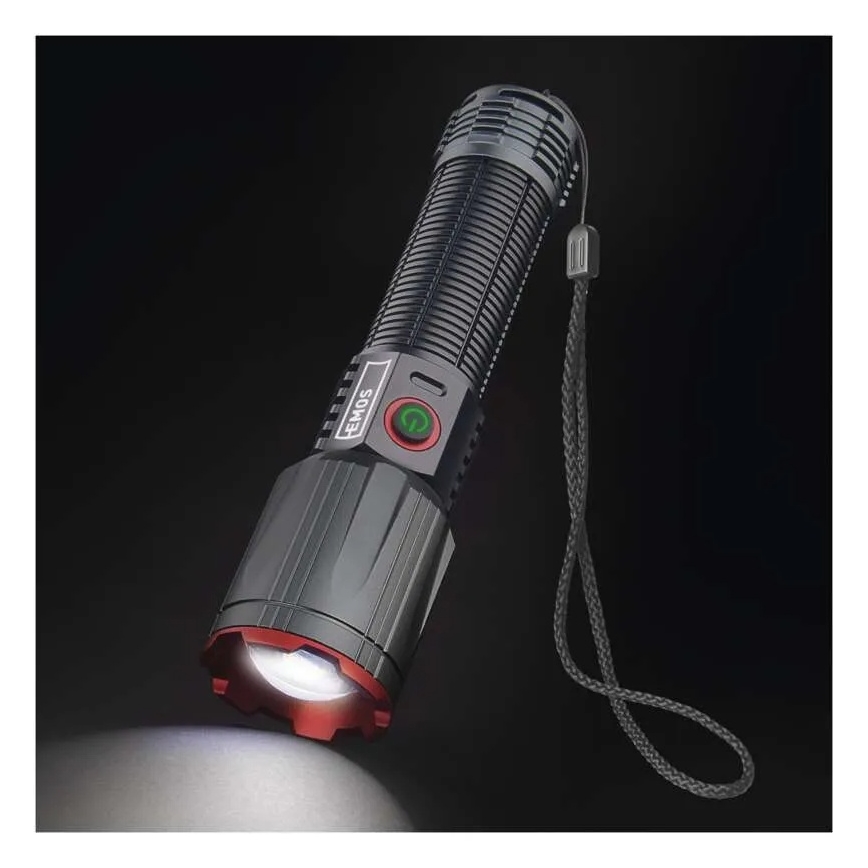 Светодиодный аккумуляторный металлический фонарь LED/5V 3000 блестящий 5000 mAh IP43