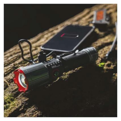 Светодиодный аккумуляторный металлический фонарь LED/5V 3000 блестящий 5000 mAh IP43