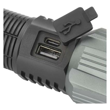 Светодиодный аккумуляторный металлический фонарь LED/5V 3000 блестящий 5000 mAh IP43