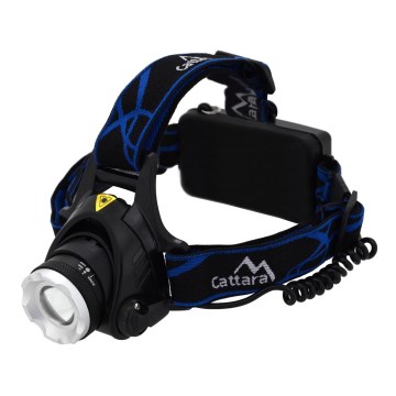 Светодиодный аккумуляторный налобный фонарь LED/6W/7,4V 2x2800 mAh IP44 черный/синий