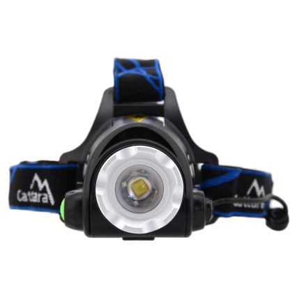 Светодиодный аккумуляторный налобный фонарь LED/6W/7,4V 2x2800 mAh IP44 черный/синий