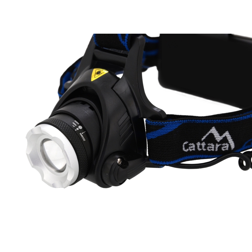 Светодиодный аккумуляторный налобный фонарь LED/6W/7,4V 5600 mAh IP44 черный/синий