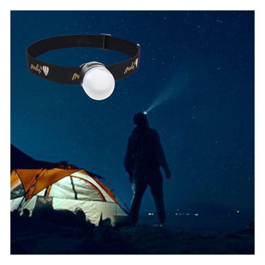 Светодиодный аккумуляторный налобный фонарь с регулированием яркости LED/8W/5V IP42 210 лм 800 mAh