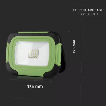 Светодиодный аккумуляторный прожектор с регулированием яркости SAMSUNG CHIP + SOS функция 10W/3,7V/USB IP44