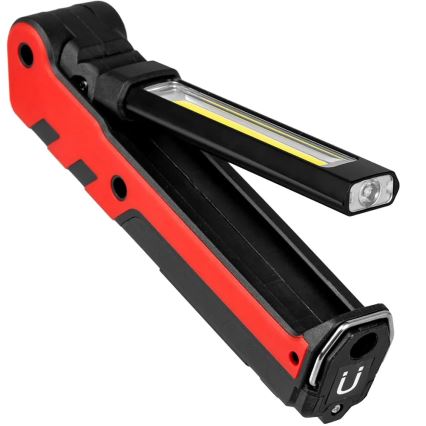 Светодиодный аккумуляторный рабочий фонарь LED/5W/5V IPX2 360 блестящий 2000 mAh
