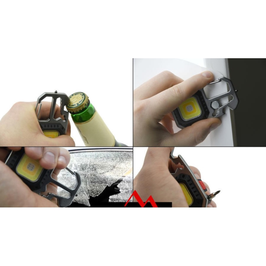 Светодиодный аккумуляторный универсальный фонарь с подставкой LED/USB-C 400 mAh