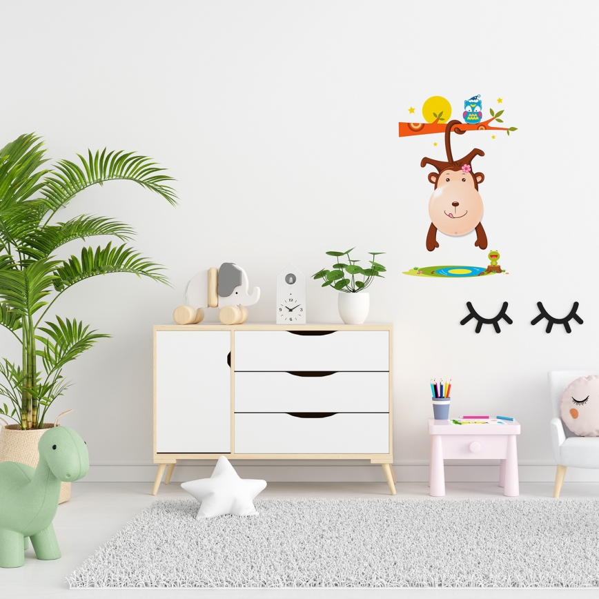 Светодиодный детский настенный светильник MONKEY 1xLED/0,6W/3xAAA