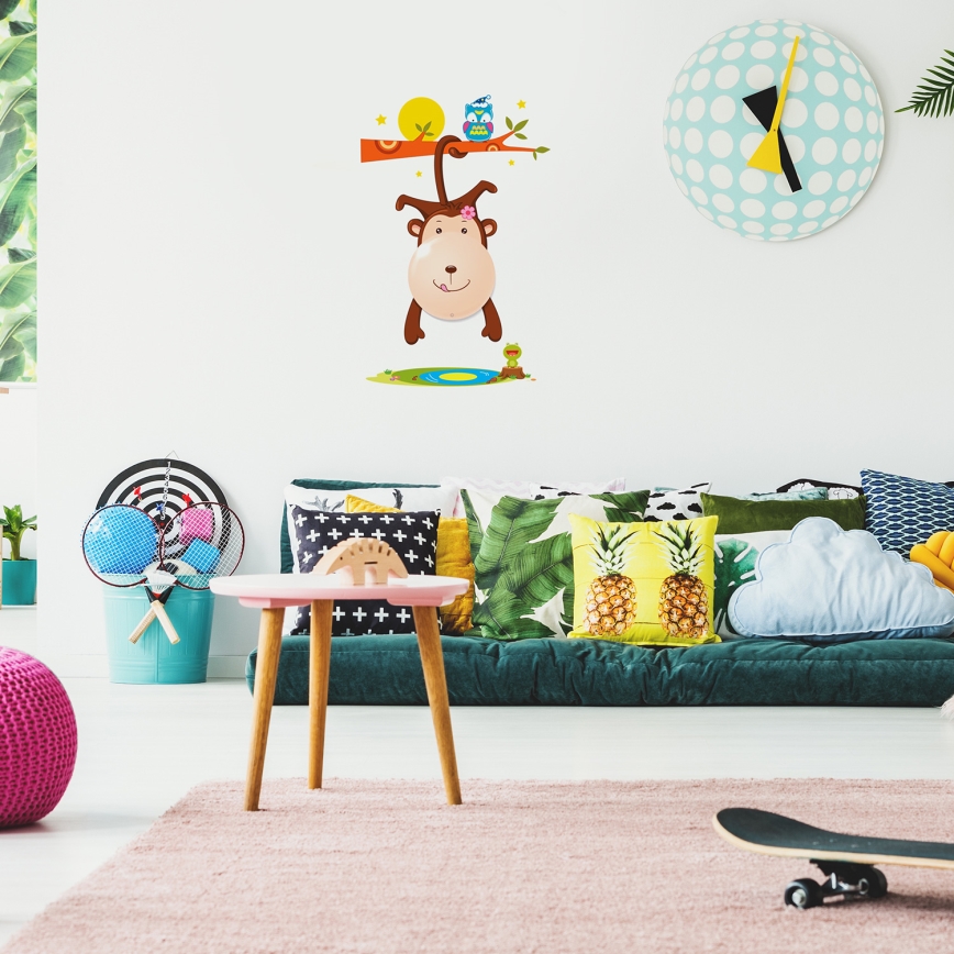 Светодиодный детский настенный светильник MONKEY LED/0,6W/3xAAA