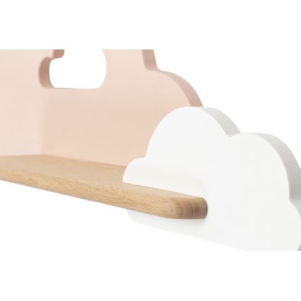 Светодиодный детский настенный светильник с полкой CLOUD LED/5W/230V розовый/белый