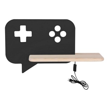 Светодиодный детский настенный светильник с полкой CONSOLE LED/5W/230V черный