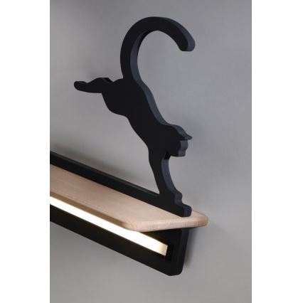 Светодиодный детский настенный светильник с полкой JUMPING CAT LED/5W/230V - сертифицирован FSC