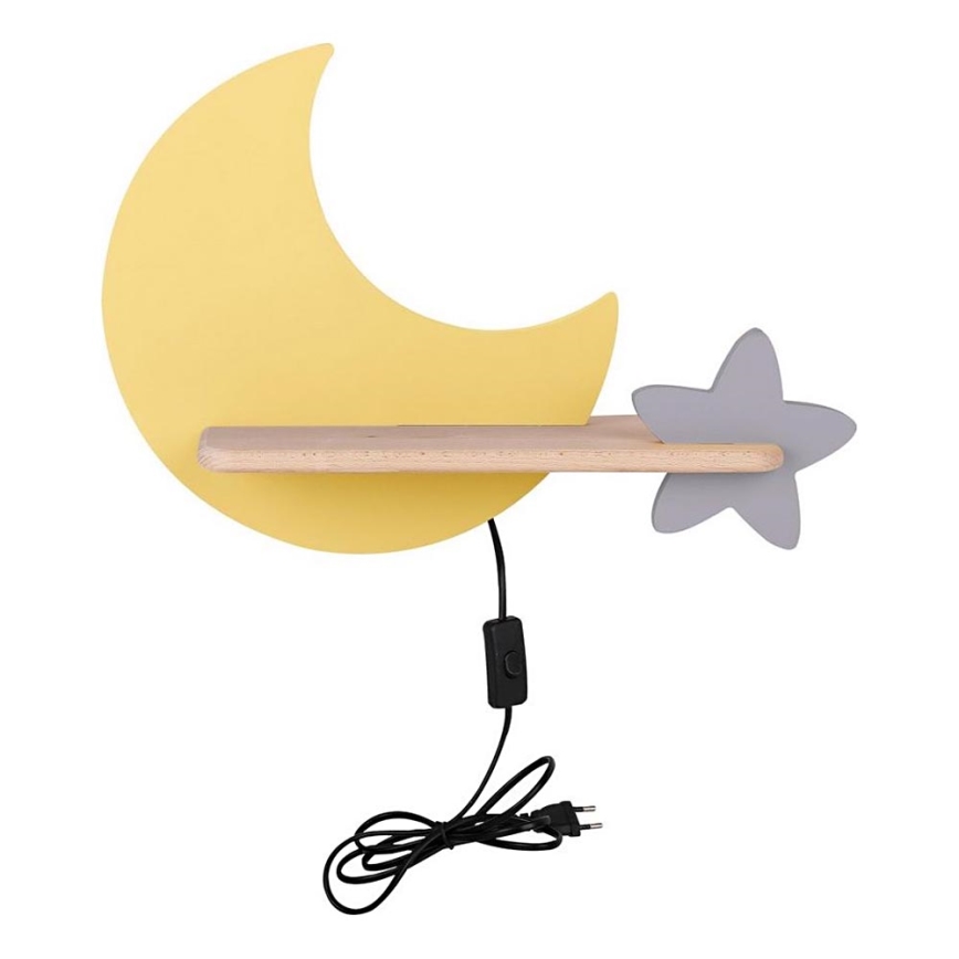 Светодиодный детский настенный светильник с полкой MOON LED/5W/230V