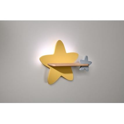 Светодиодный детский настенный светильник с полкой STAR LED/5W/230V - сертифицирован FSC