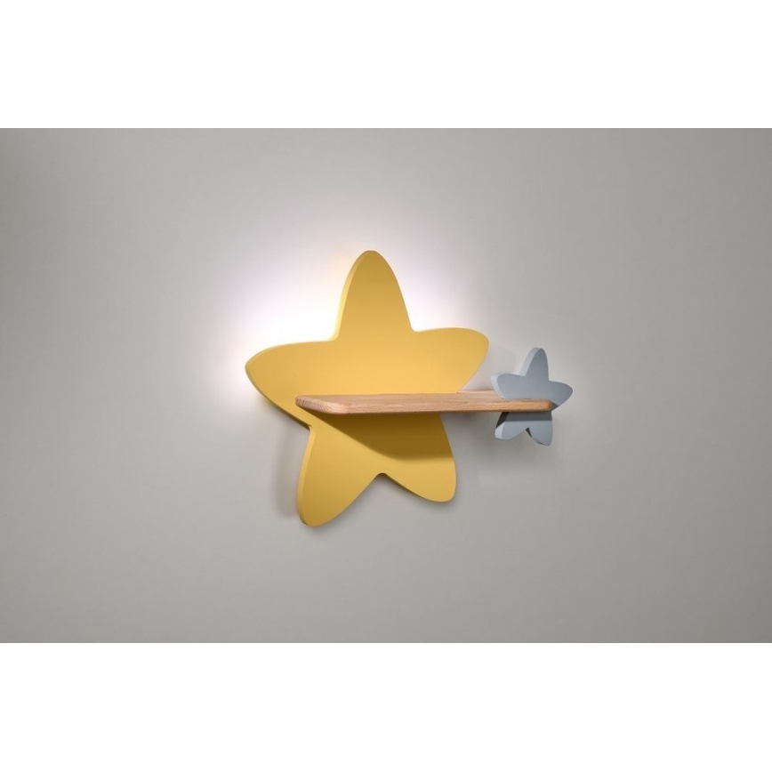 Светодиодный детский настенный светильник с полкой STAR LED/5W/230V - сертифицирован FSC