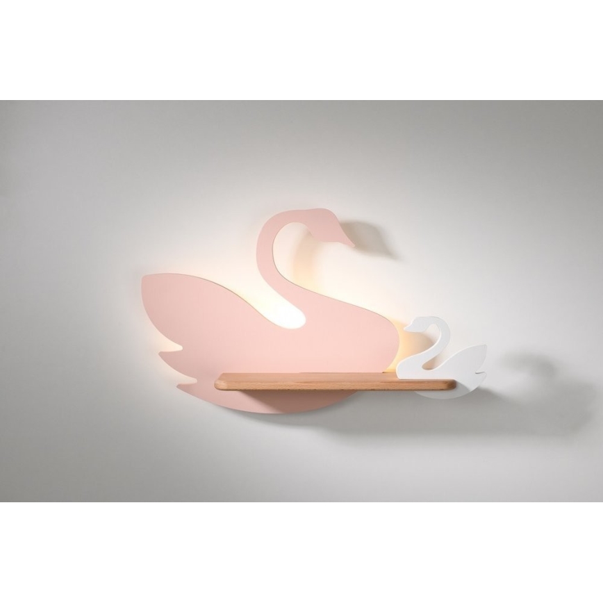 Светодиодный детский настенный светильник с полкой SWAN LED/5W/230V - сертифицировано FSC
