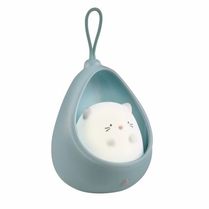 Светодиодный детский навигационный светильник с датчиком KITTY LED/0,5W/5V USB 1200 mAh синий
