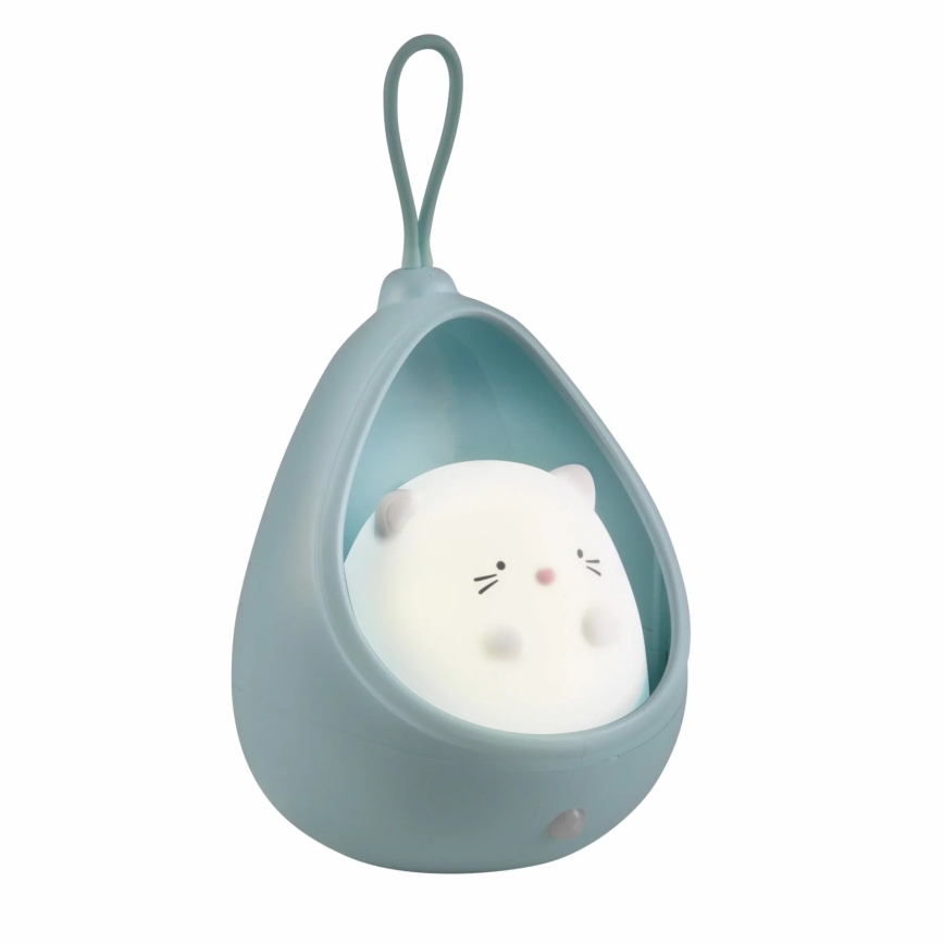 Светодиодный детский навигационный светильник с датчиком KITTY LED/0,5W/5V USB 1200 mAh синий
