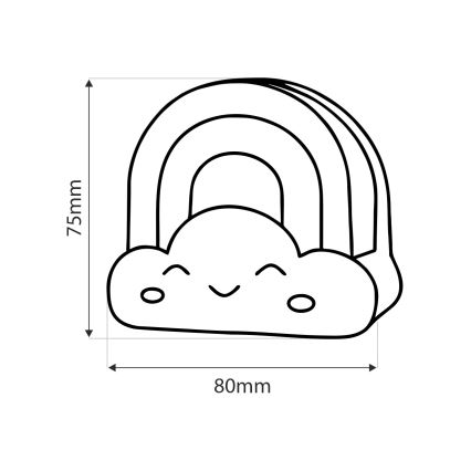 Светодиодный детский ночник LED/0,5W/230V радуга