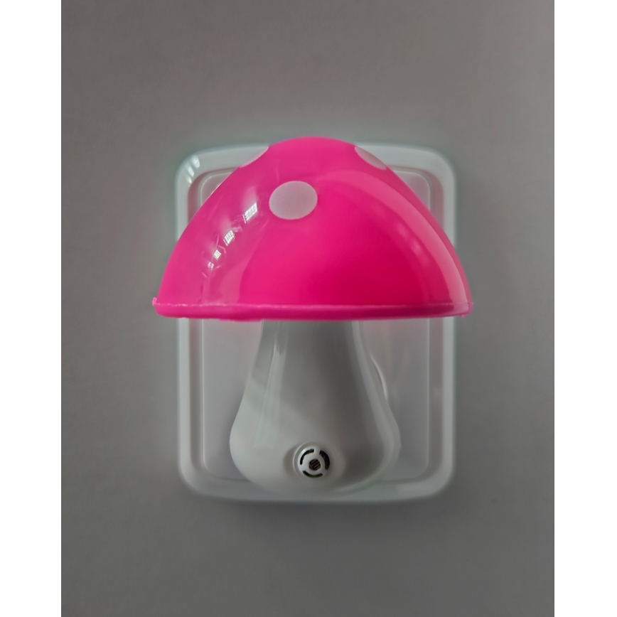 Светодиодный детский ночник с датчиком освещенности LED/0,5W/230V поганка