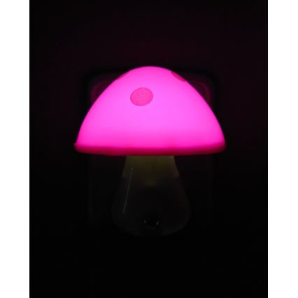 Светодиодный детский ночник с датчиком освещенности LED/0,5W/230V поганка