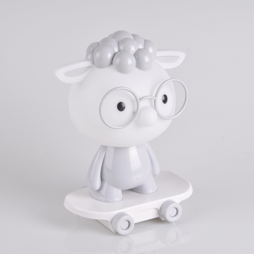 Светодиодный детский ночник с регулированием яркости LED/2,5W/230V овечка серый