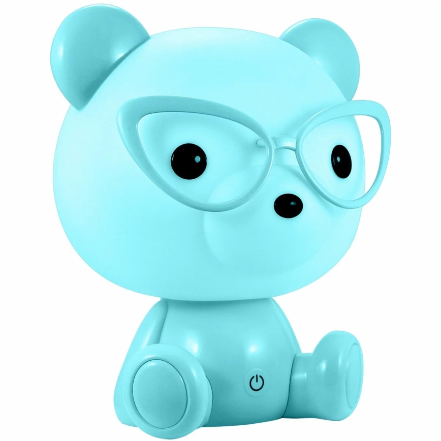 Светодиодный детский ночник с регулированием яркости LED/2,5W медведь синий