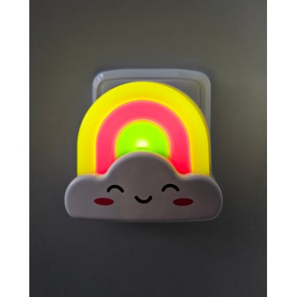Светодиодный детский ночник LED/0,5W/230V радуга
