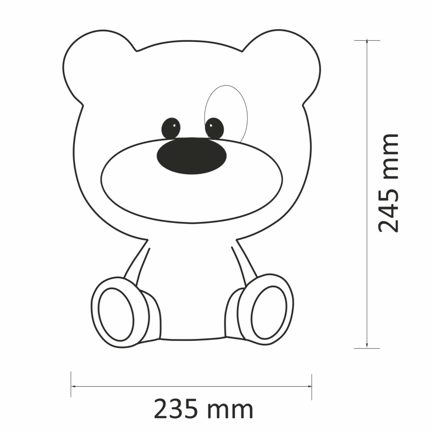 Светодиодный детский ночник с регулированием яркости BIBI 2,5W/230V
